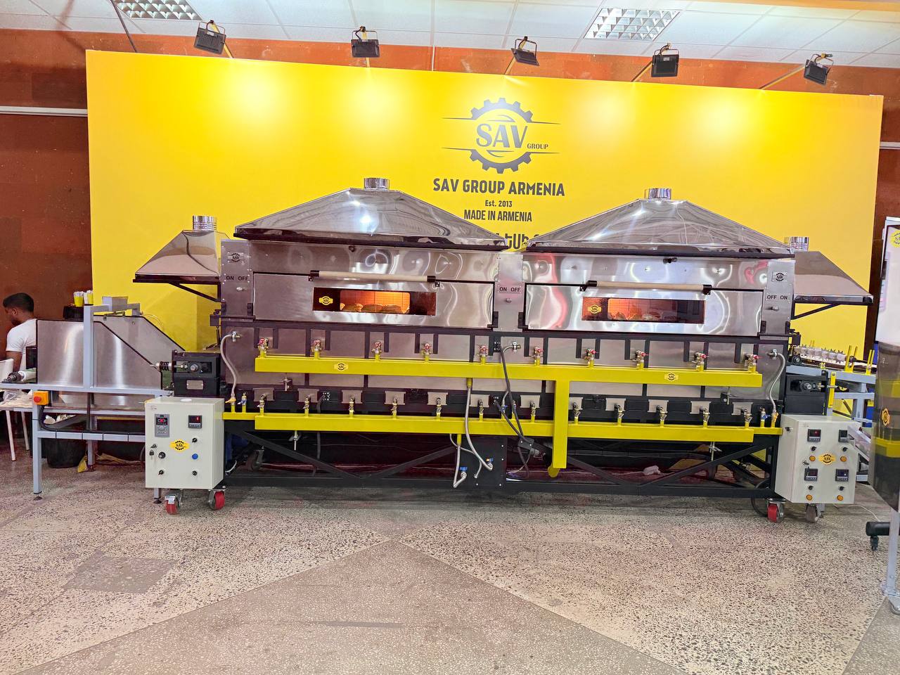 Полуавтоматическая газовая линия на кирпичной печи
